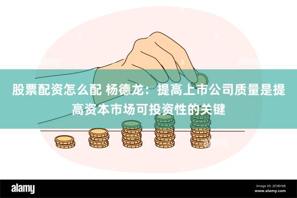 股票配资怎么配 杨德龙：提高上市公司质量是提高资本市场可投资性的关键