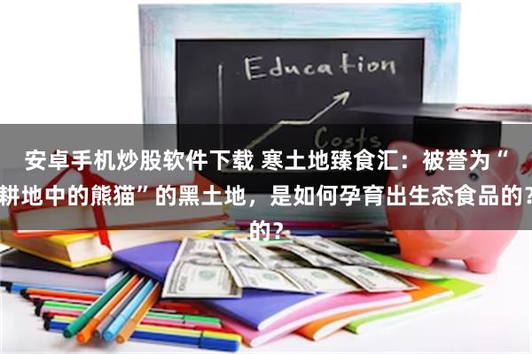 安卓手机炒股软件下载 寒土地臻食汇：被誉为“耕地中的熊猫”的黑土地，是如何孕育出生态食品的？