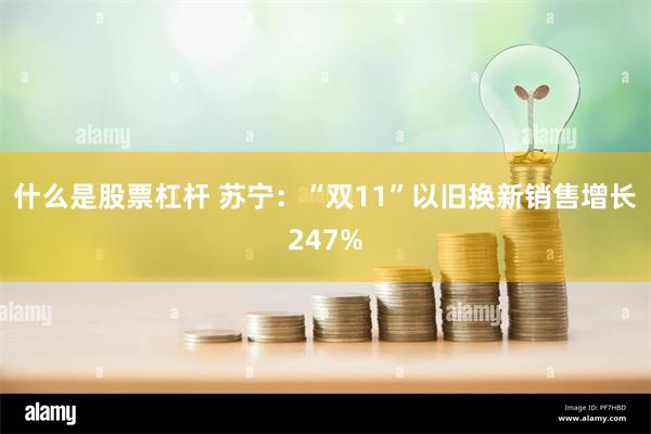 什么是股票杠杆 苏宁：“双11”以旧换新销售增长247%