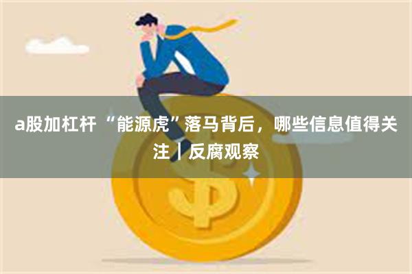 a股加杠杆 “能源虎”落马背后，哪些信息值得关注｜反腐观察